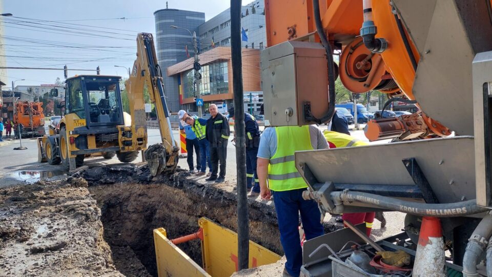 Avaria din zona Primăriei Suceava