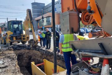 Avaria din zona Primăriei Suceava