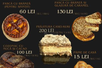 „La Căruța cu Plăcinte” preia comenzi pentru Sărbătorile Pascale: pască aromată, cozonac, prăjitura casei și pâine de casă