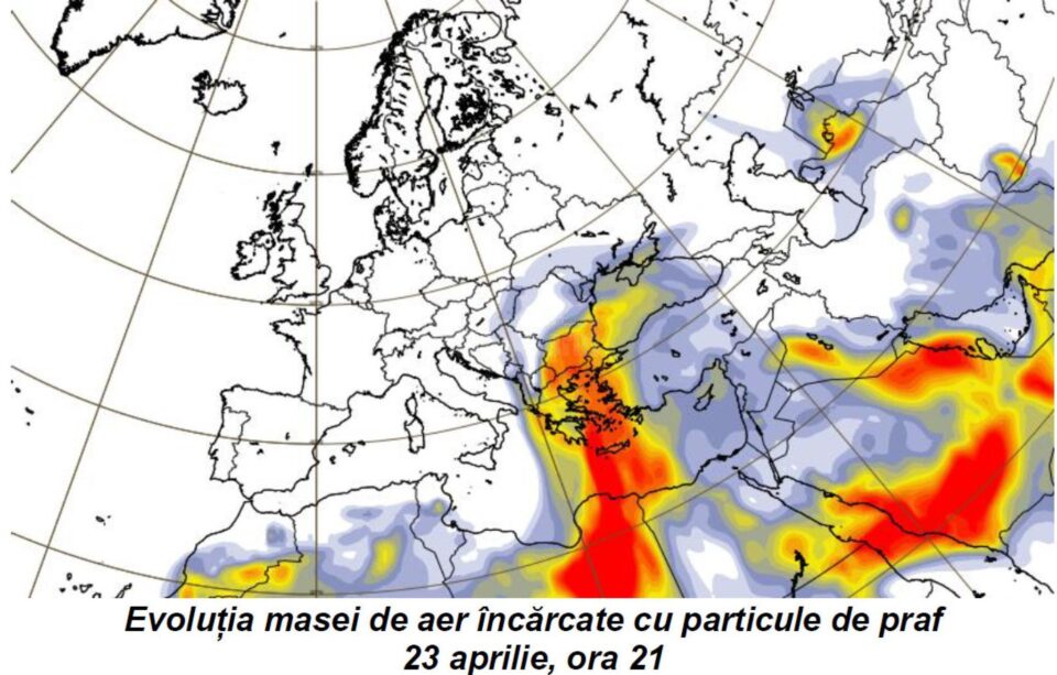 Evoluția norului de praf saharian 3