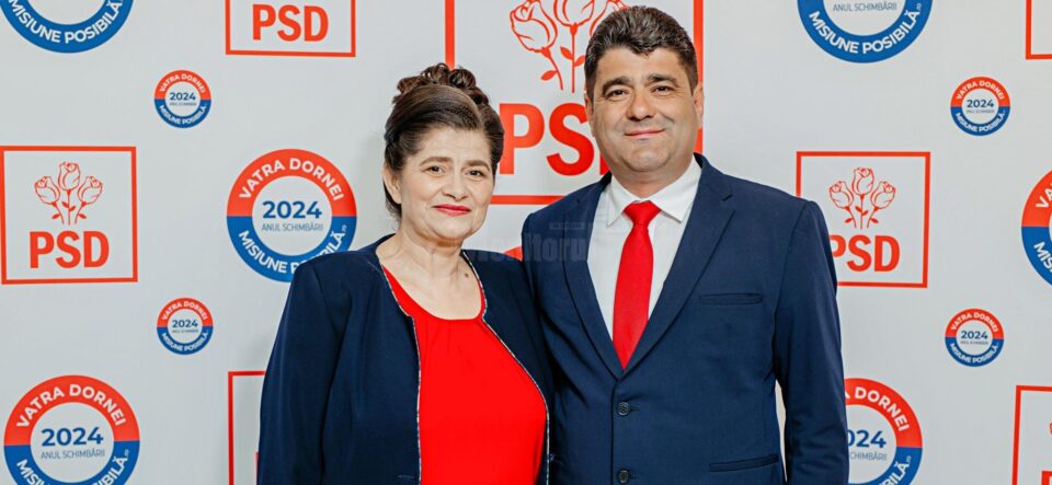 Candidatul PSD pentru Primăria Vatra Dornei, Gheorghe Apetrii, alături de dr. Florentina Costea