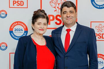 Candidatul PSD pentru Primăria Vatra Dornei, Gheorghe Apetrii, alături de dr. Florentina Costea