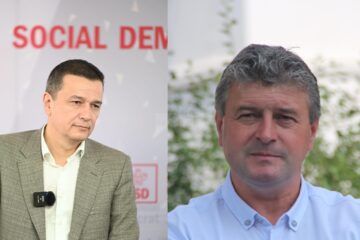 Ministrul Transporturilor, Sorin Grindeanu, și primarul din Fălticeni, Cătălin Coman