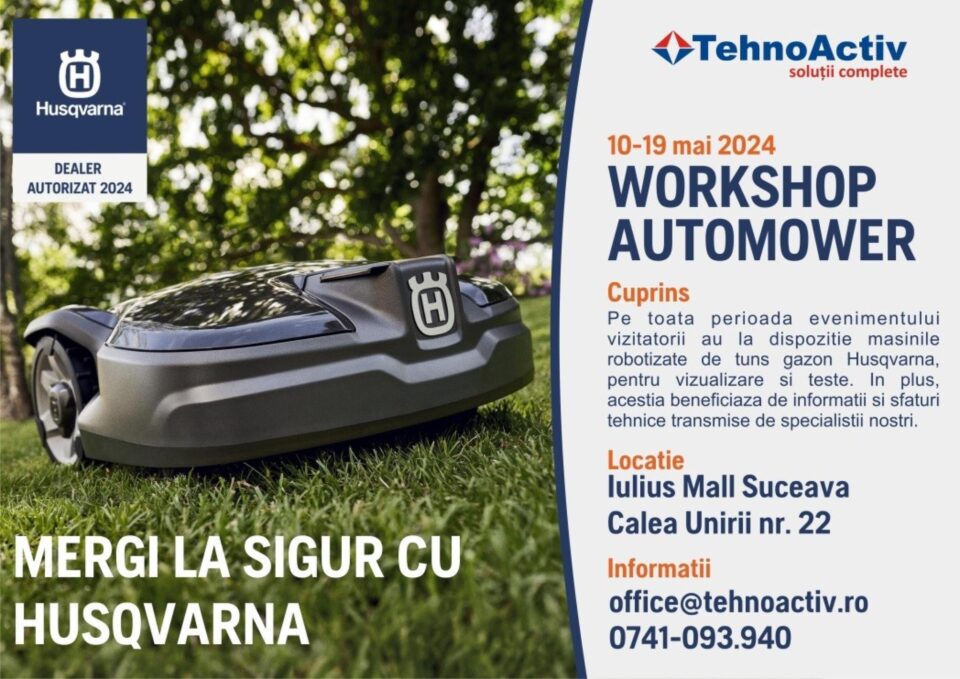 Prezentare mașini robotizate de tuns gazon Husqvarna