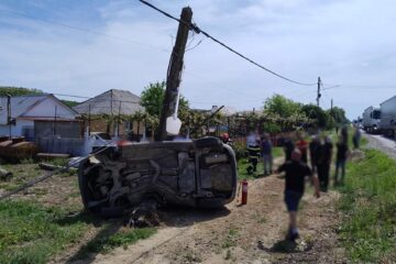 Accident cu cinci răniți, pe E 85, la Roșiori