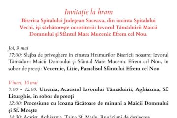 Hram de Izvorul Tămăduirii, la Biserica Spitalului Clinic de Urgență Suceava