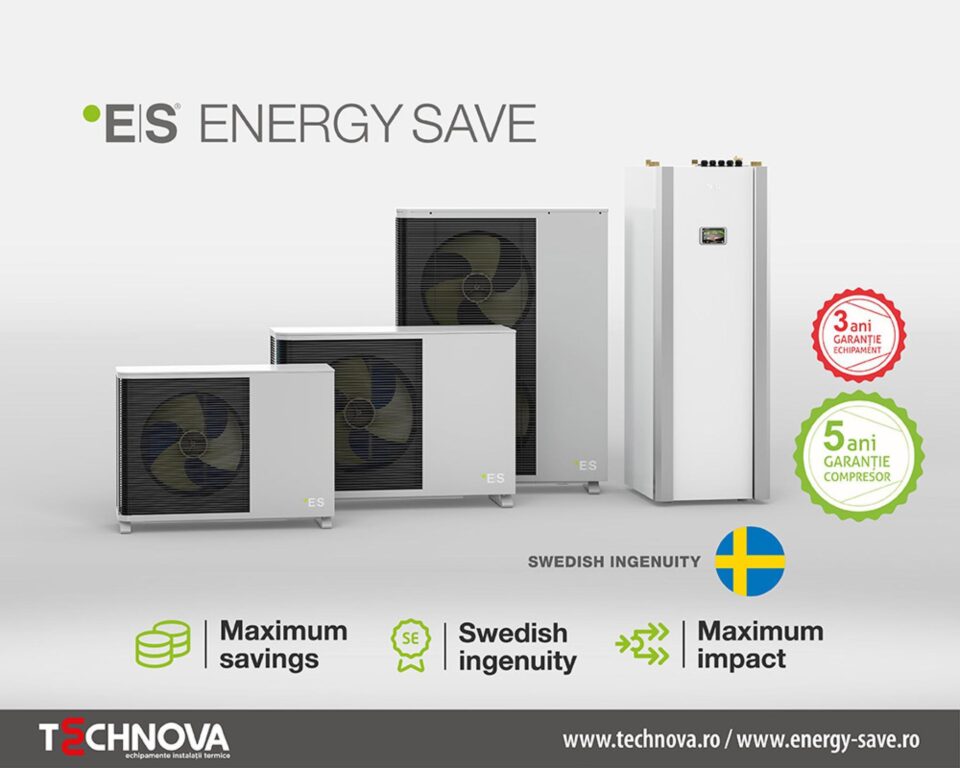 Pompele de căldură aer-apă Energy Save - o soluție eficientă pentru încălzire în sezonul rece și răcire în sezonul cald
