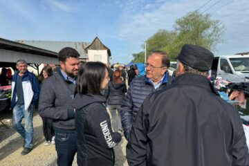 Primarul Bogdan Loghin și președintele Gheorghe Flutur