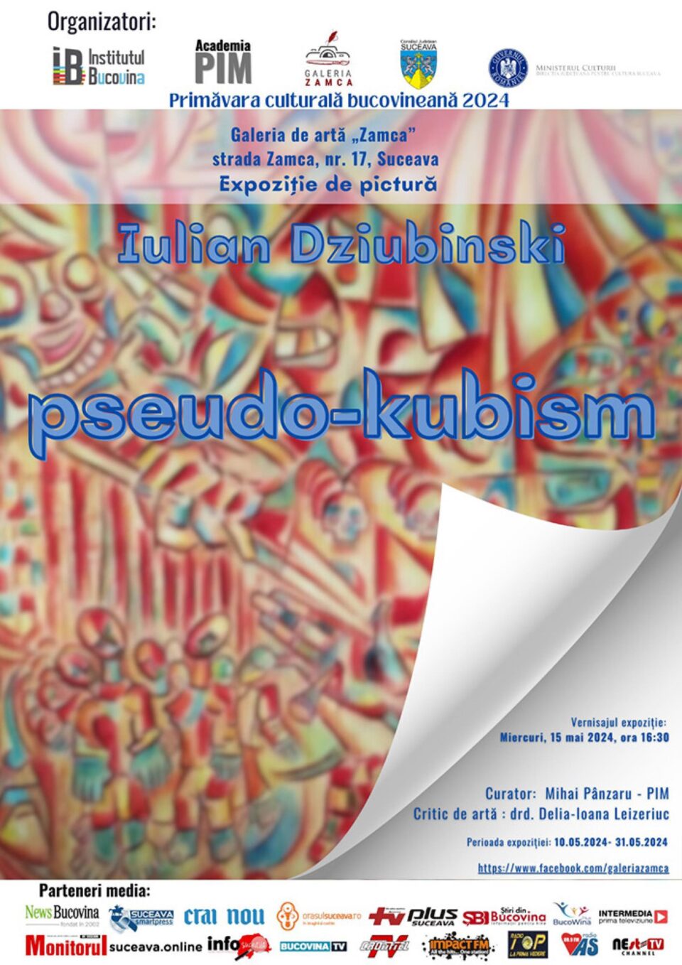 Expoziția „Pseudo-kubism”, semnată de Iulian Dziubinski, la Galeria de artă „Zamca” Expoziția „Pseudo-kubism”, semnată de Iulian Dziubinski, la Galeria de artă „Zamca”