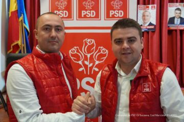 Gheorghe Șoldan alături de candidatul PSD pentru Primăria Rădășeni, Vasile Pintilie