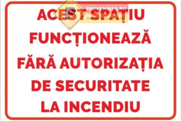 Lipsă autorizație la incendiu