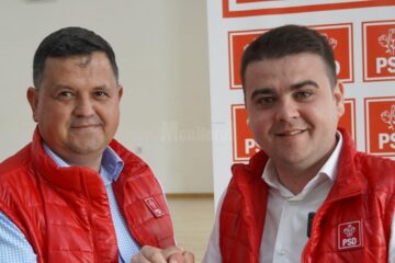 Gheorghe Șoldan alături de candidatul PSD pentru Primăria Bălcăuți, Iulian-Petru Chideșa