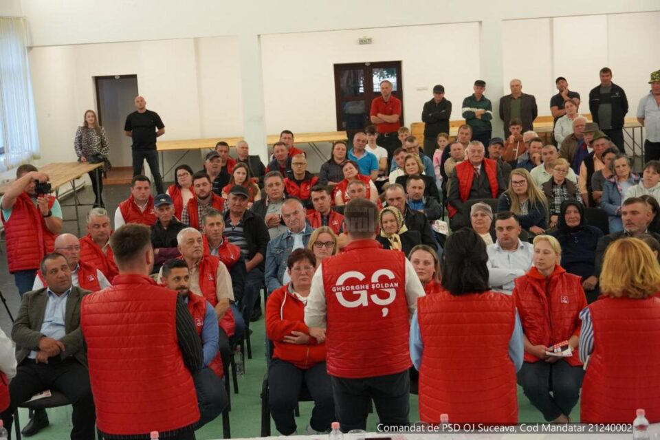 Candidatul PSD la președinția Consiliului Județean Suceava, deputatul Gheorghe Șoldan, a participat la un eveniment electoral la Șerbăuți