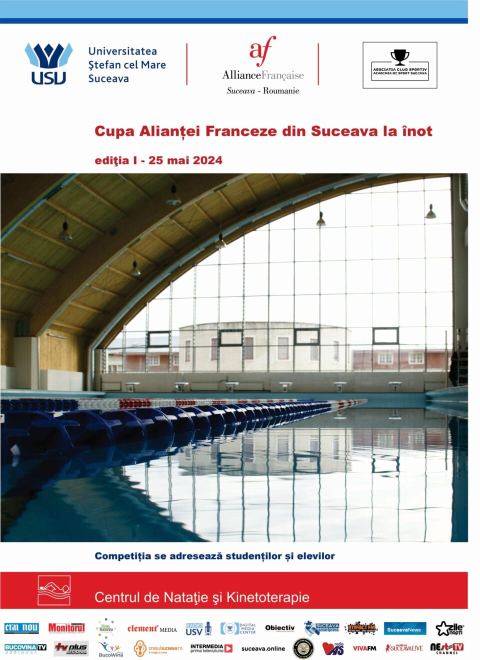 Cupa Alianței Franceze din Suceava la Înot, sâmbătă, la USV