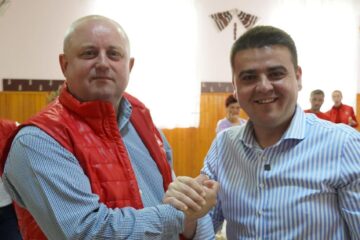 Gheorghe Șoldan alături de candidatul PSD pentru Primăria Stroiești, Gheorghiță Chirilă