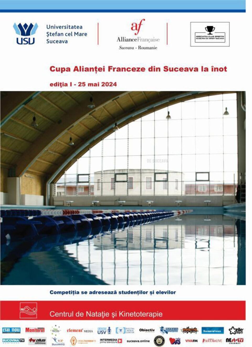 Cupa Alianței Franceze din Suceava la Înot, sâmbătă, la USV