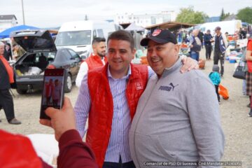 Gheorghe Șoldan a discutat cu sute de persoane aflate în piața din comuna Marginea