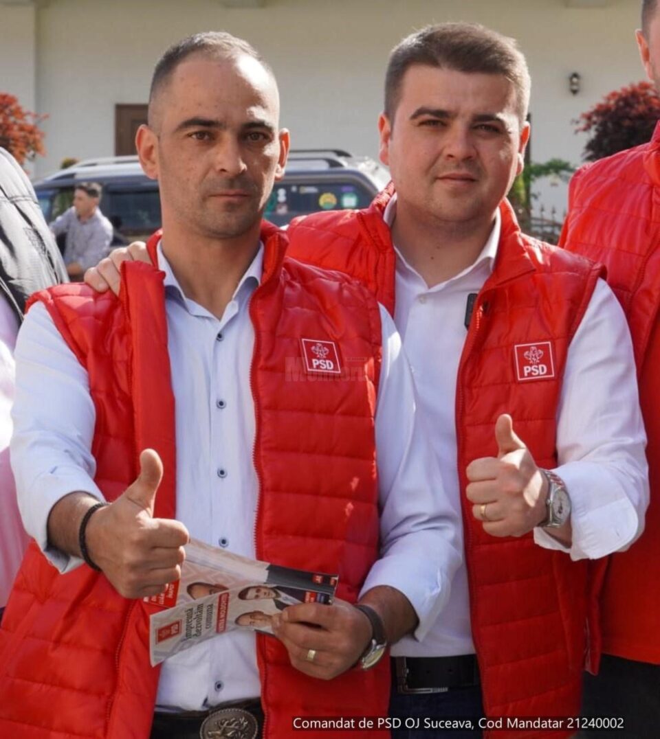 Candidatul PSD la Primăria Vatra Moldoviței și Gheorghe Șoldan