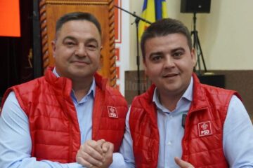 Gheorghe Șoldan și candidatul PSD pentru Primăria Vama, Constantin Ciosnar