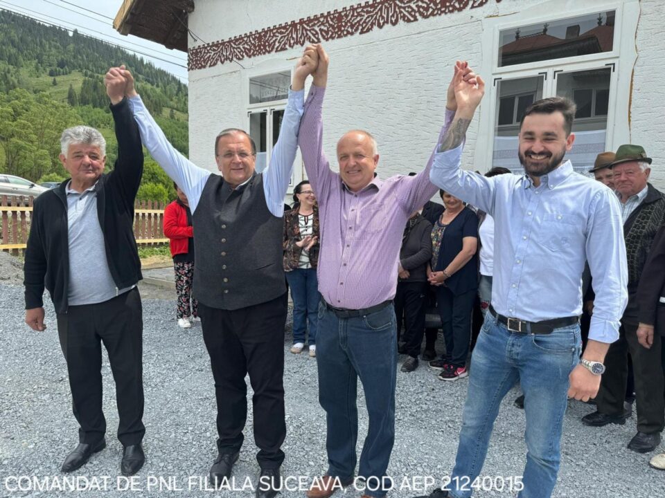 Liderul PNL Suceava, Gheorghe Flutur alături de primarul din Ciocănești, Radu Ciocan