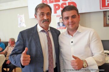 Candidatul PSD la președinția Consiliului Județean Suceava, deputatul Gheorghe Șoldan și candidatul PSD la funcția de primar la Câmpulung Moldovenesc, Adrian Posa