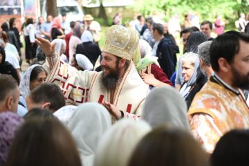 Sute de copii, părinți, profesori au participat sâmbătă la acțiunile organizate la Mănăstirea „Sfântul Ioan cel Nou de la Suceava”. Foto artistul