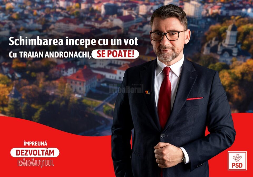 Traian Andronachi, candidatul PSD pentru funcția de primar al municipiului Rădăuți