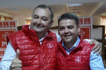 Gheorghe Șoldan alături de candidatul PSD pentru Primăria Bilca, Corneliu Savu