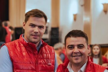 Gheorghe Șoldan alături de candidatul PSD pentru Primăria Brodina, Stefan Ursaciuc