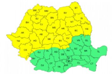 Cod Galben de ploi și vijelii pentru tot județul Suceava