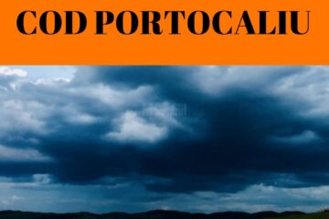 Cod portocaliu de ploi torențiale, fulgere și vijelii, în zece localități sucevene