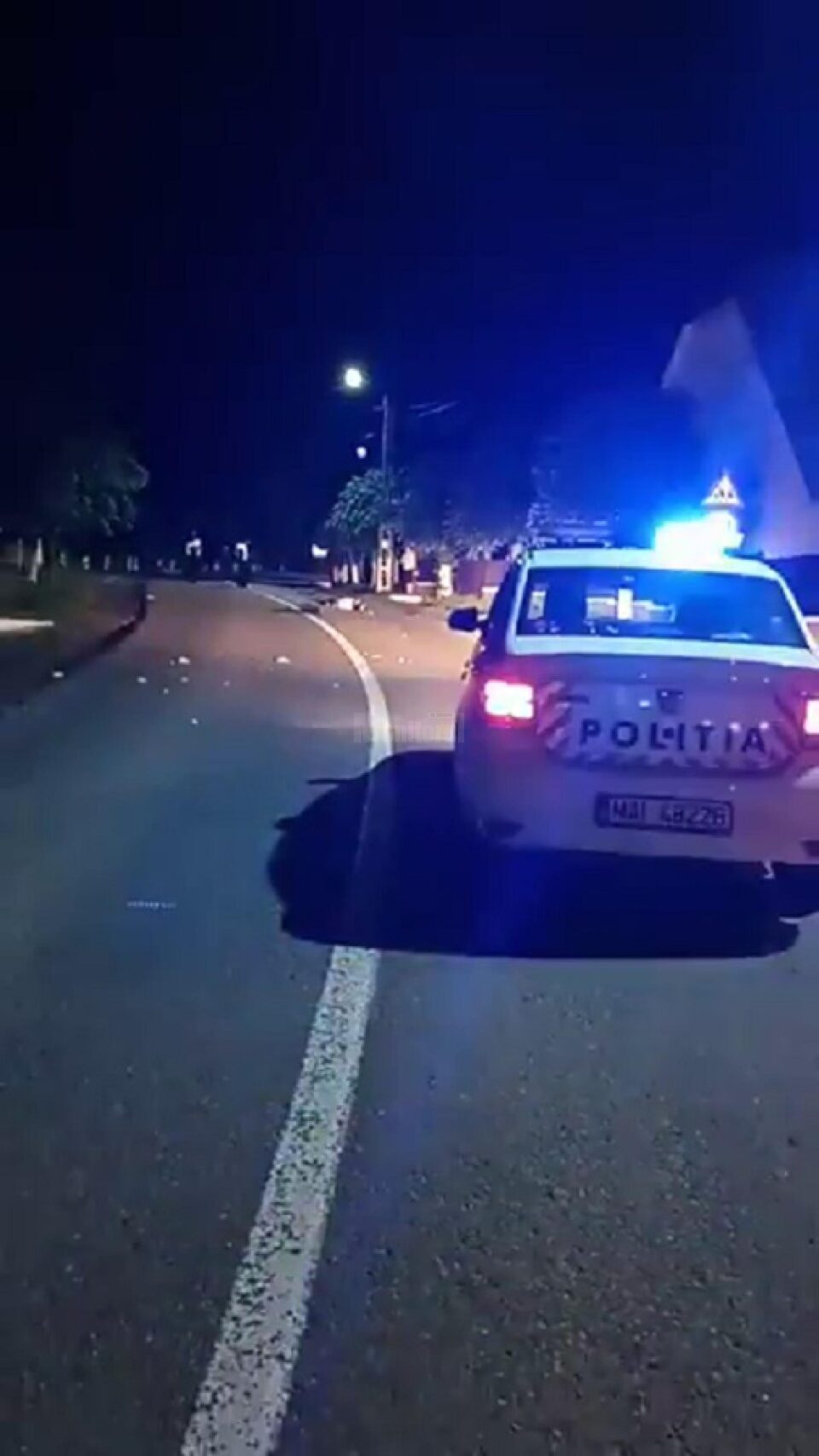 Imagine de la locul accidentului