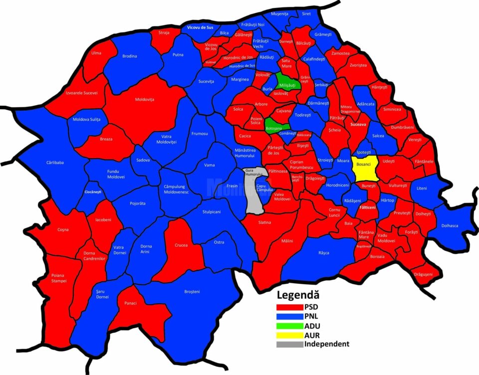 PSD a câștigat detașat alegerile locale în județul Suceava, cu președinția CJ și 61 de primării PSD a câștigat detașat alegerile locale în județul Suceava, cu președinția CJ și 61 de primării