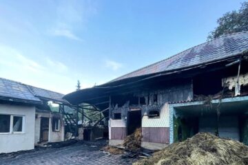 Incendiu uriaș în plină noapte, pornit de la un cablu electric defect