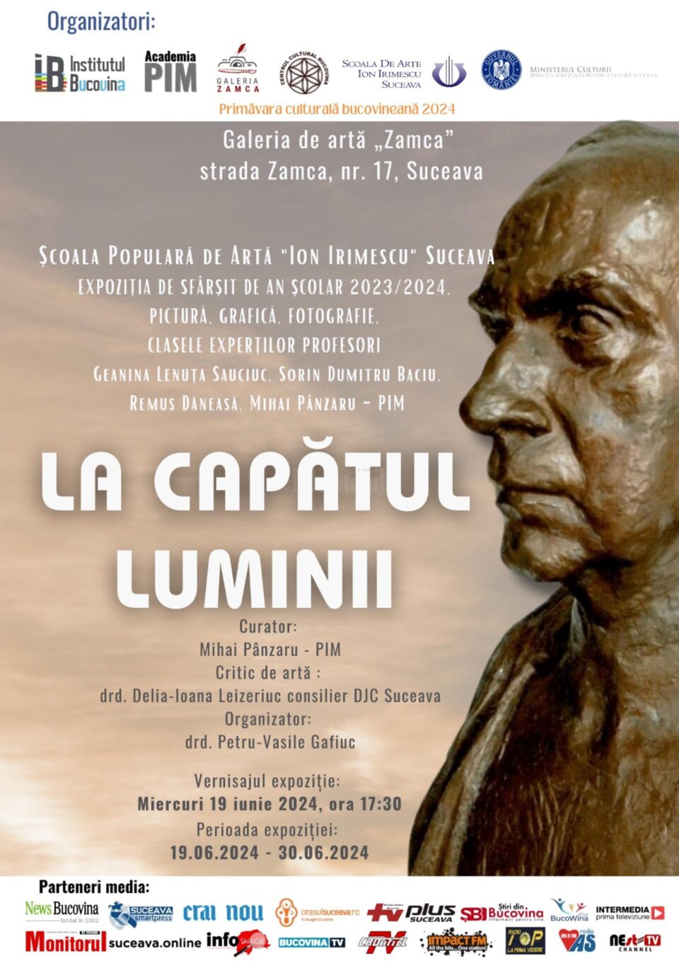 „La capătul luminii”, expoziția elevilor Școlii Populare de Artă ”Ion Irimescu”