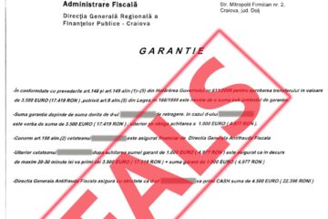 Mai mulți contribuabili au primit emailuri în numele ANAF prin care li se solicită achitarea unei garanții în valoare de 1.000 de euro