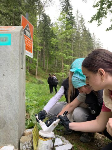 Tinerii voluntari ATOS au igienizat Via Transilvanica, de la Mănăstirea Putna la Mănăstirea Sucevița