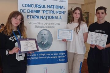Trei elevi din județ au participat la etapa națională a Concursului de Chimie „Petru Poni”