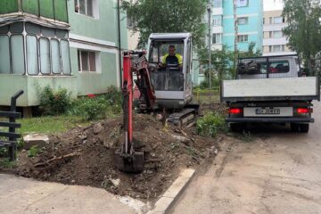 Lucrări de modernizare începute pe strada Luceafărului, din cartierul George Enescu