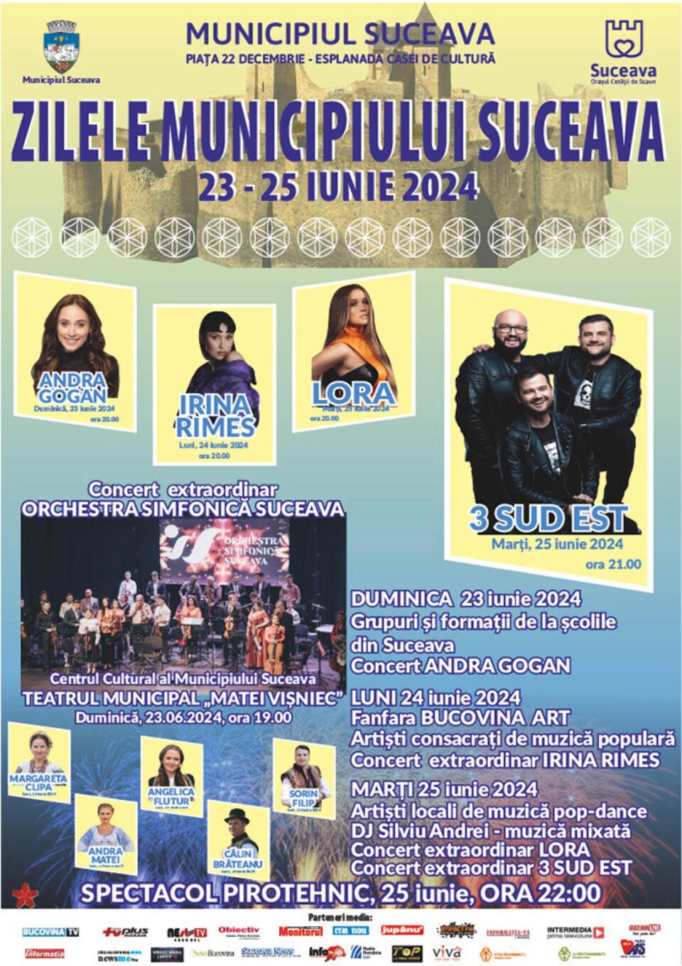Programul evenimentelor organizate în Centru, de Zilele Sucevei