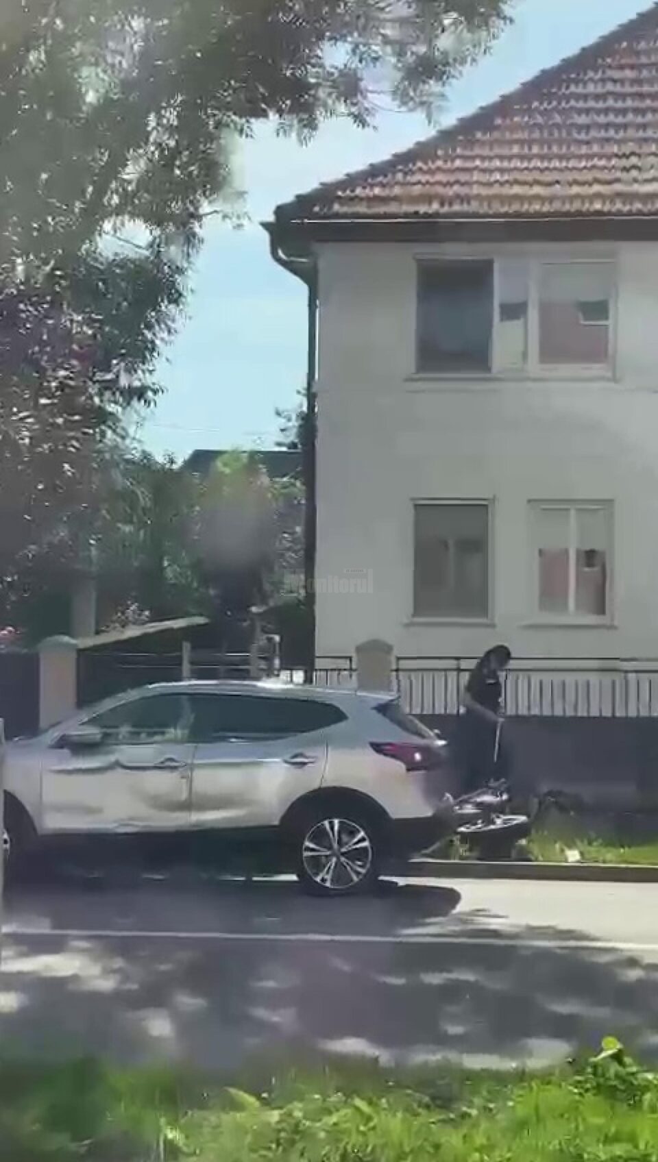 Imagine de la locul accidentului