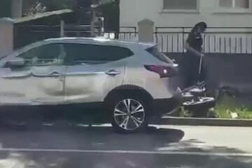 Imagine de la locul accidentului