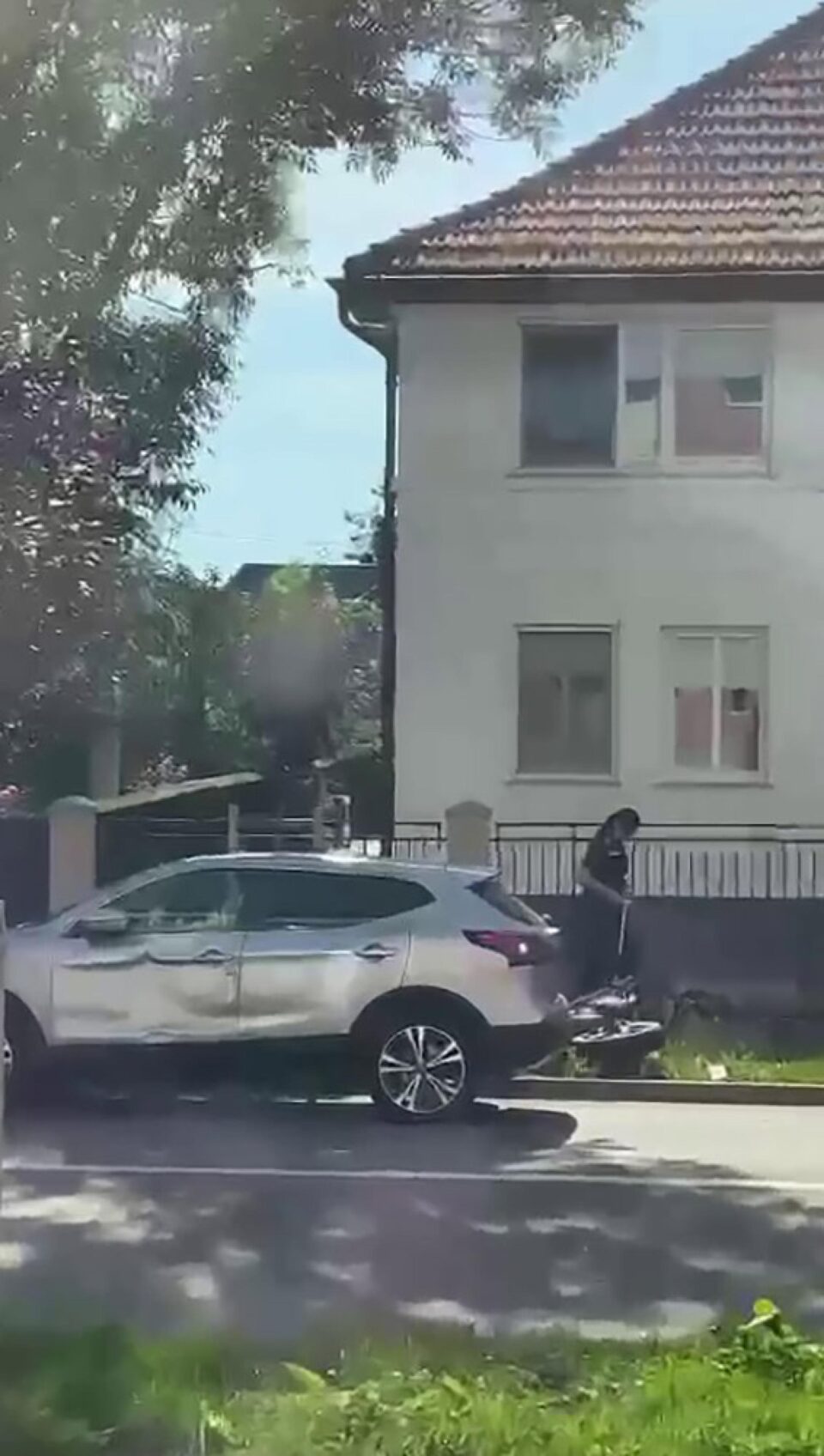Imagine de la locul accidentului
