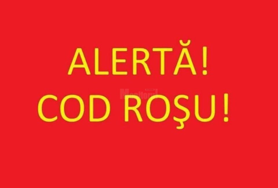 Sâmbătă seară a fost în vigoare și o alertă meteo Cod Roșu