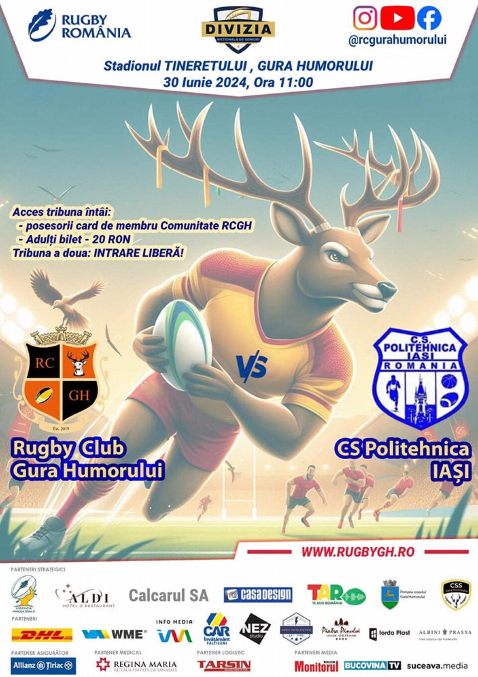 Rugby Club Gura Humorului va juca cu Poli Iași