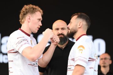 În așteptarea marelui Semmy Schilt, pe esplanada Casei de Cultură a avut loc cântarul oficial al galei Colosseum Tournament
