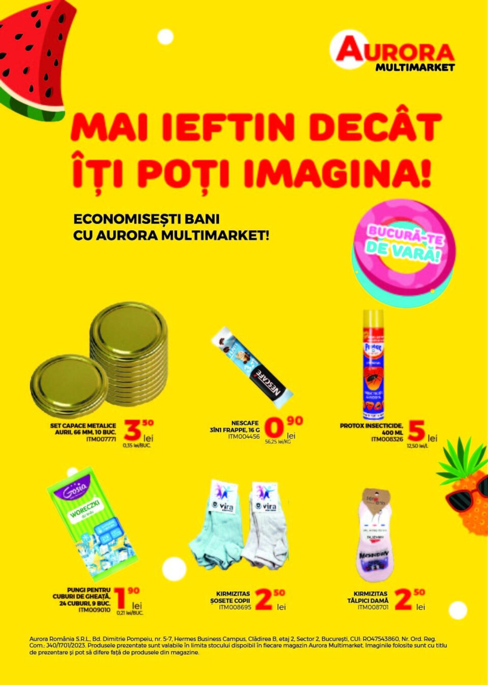 Prețuri accesibile de la DOAR 1 LEU în Aurora Multimarket!