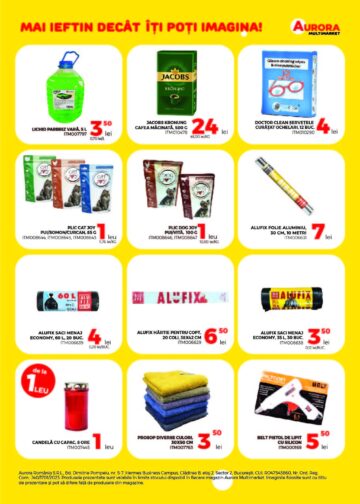 Prețuri accesibile de la DOAR 1 LEU în Aurora Multimarket!