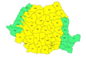 Cod galben de fenomene cauzate de instabilitate atmosferică, pe 2 și 3 iulie
