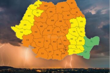 Cod portocaliu de instabilitate atmosferică accentuată 2-3 iulie 2024